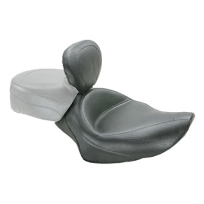Mustang Wide Touring Solo Seat. With Rider Backrest – 2004–2022 XL Sportster with 4.5 Gallon…