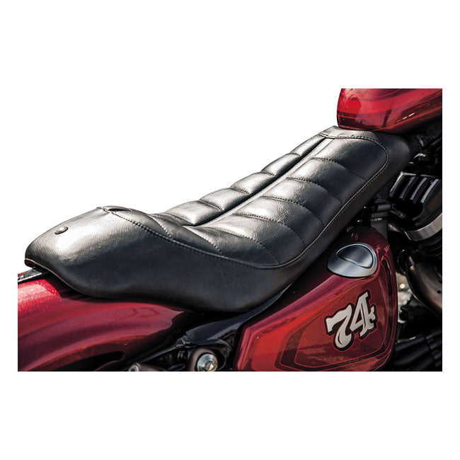 Roland Sands Design Enzo solo seat. Black 04-22 XL Sportster (excl. XL48, 4.5 Gallon tanks)