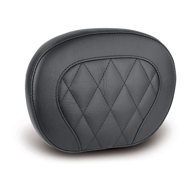 Mustang Setback Sissy Bar Pad. Black. Diamond – All H-D with OEM H-D Medallion Style…