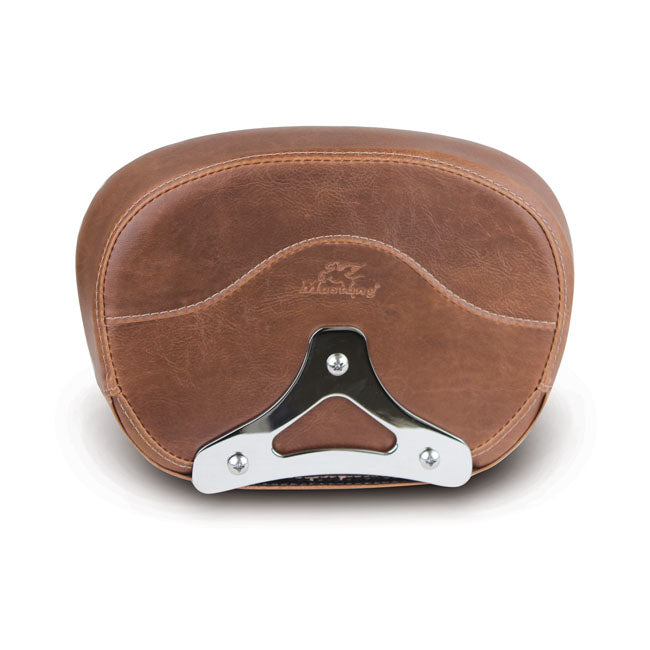 Mustang Sissy Bar Back Pad. Brown. Diamond – 1997–2025 FLT/Touring