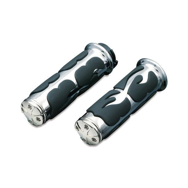 Kuryakyn ISO Flame H/B Grips – 2008–2025 H-D with E-throttle