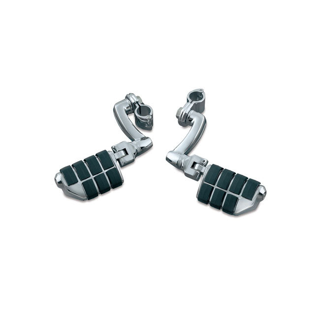 Kuryakyn Longhorn Highway Peg Set. 1" (25.4mm). Chrome – 1" (25.4mm) Round Tubing