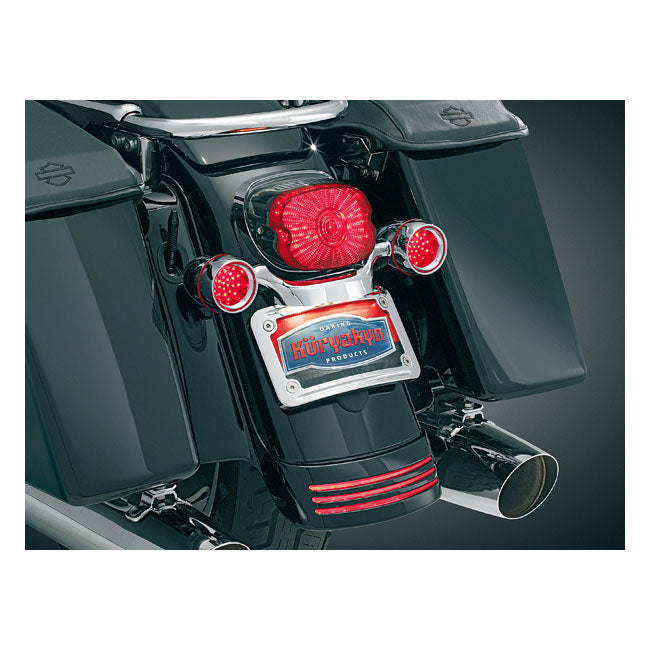 Kuryakyn Curved License Plate Mount. Chrome – 2006–2009 FLHX/I; 2009 FLTR; 2009 FLHT…