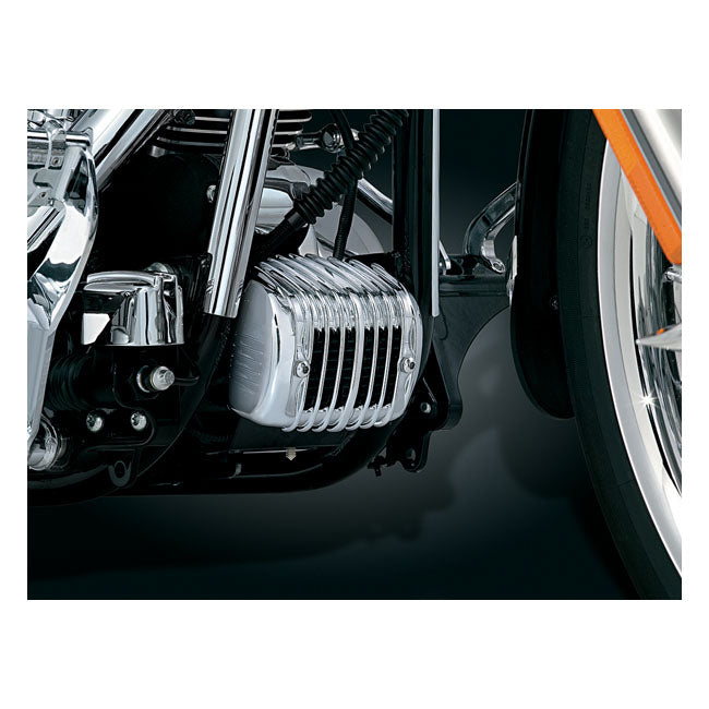 Kuryakyn Voltage Regulator/Recifier Cover. Chrome – 2001–2011 Softail
