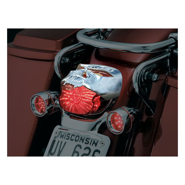 Kuryakyn Zombie Taillight Cover. Chrome – 1973–2025 H-D with Conventional Center…