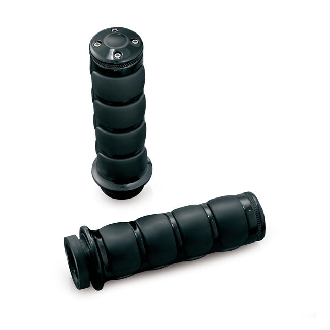 Kuryakyn Black ISO Grips – 2008–2025 H-D with E-throttle
