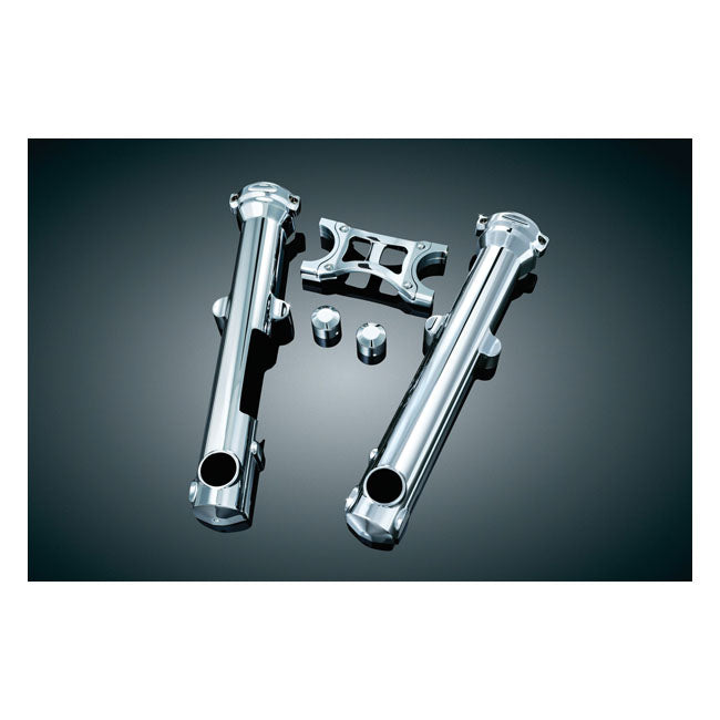 Kuryakyn Fork Skins™ Fork Slider Covers. Chrome – 2004–2017 XL Sportster with Single Disc