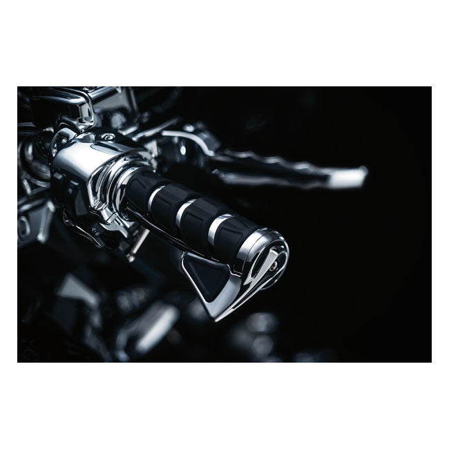 Kuryakyn Kinetic Throttle Boss. Chrome – Fits Kuryakyn Kinetic Grips