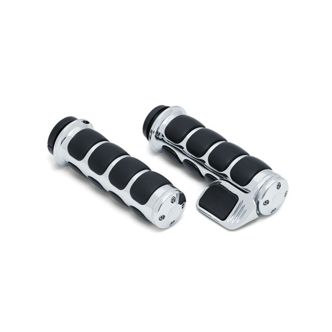 Kuryakyn Premium ISO-grips. Chrome – 2008–2025 H-D with E-throttle