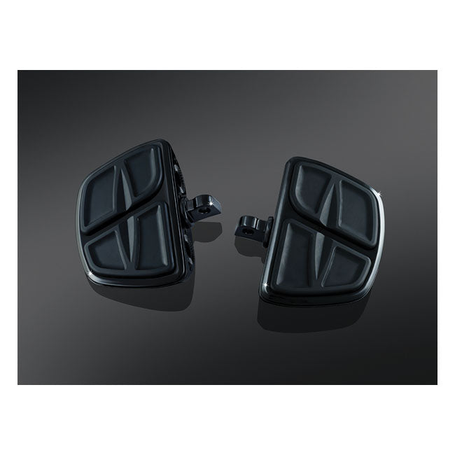 Kuryakyn Kinetic Mini Floorboard Set. Gloss Black – All Traditional H-D Male Mount