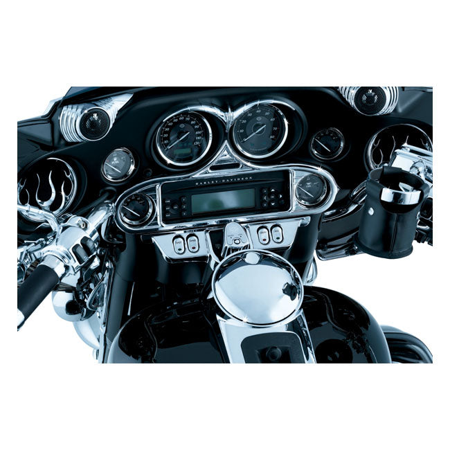 Kuryakyn Speedo & Tach Brow. Chrome – 1996–2013 FLHT FLT/Touring; FLHX Street…