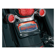 Kuryakyn Curved License Plate Mount. Black – 2006–2009 FLHX/I; 2009 FLTR; 2009 FLHT…