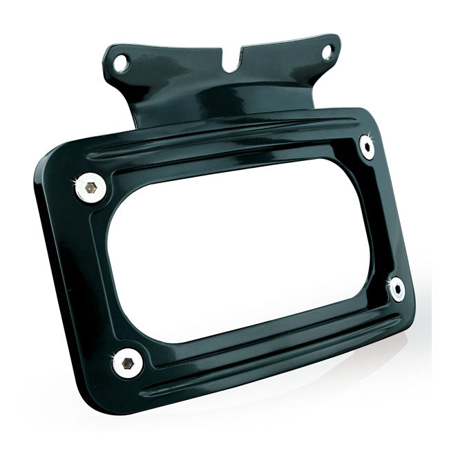 Kuryakyn Curved License Plate Mount. Black – 2006–2009 FLHX/I; 2009 FLTR; 2009 FLHT…