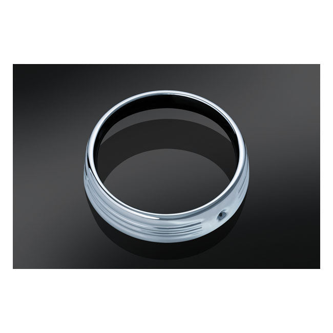Kuryakyn 7" Headlamp Trim Ring. Chrome – 2014–2025 FLT/Touring; Trikes with 7"…