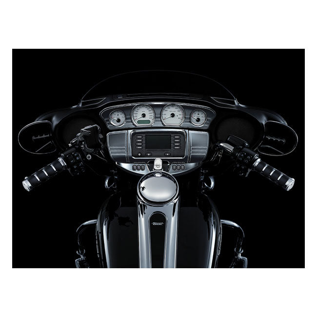 Kuryakyn Tri-Line Stereo Trim Deluxe Kit. Chrome – 2014–2024 FLHT Models; 2014–2023 FLHX…