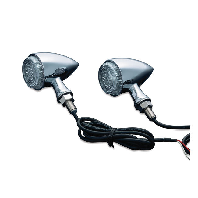 Kuryakyn Torpedo LED Turn Signals. Chrome – Universal