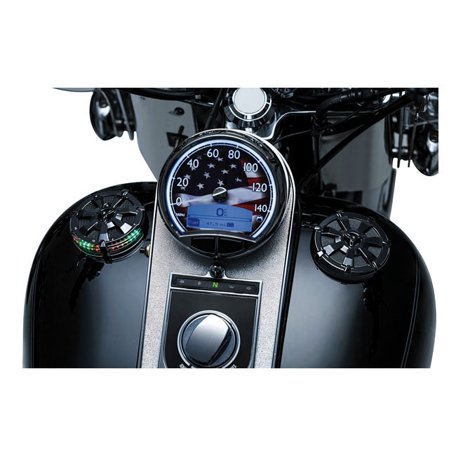 Kuryakyn Alley Cat LED Fuel & Battery Gauge – 1988–1995 FXR; 2000–2017 Softail…