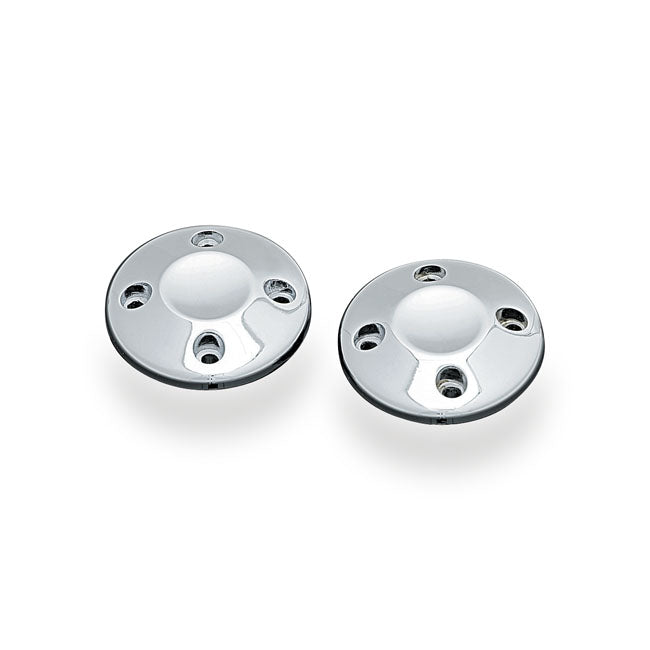 Kuryakyn ISO-grip End Cap Set. Smooth. Chrome (Pair) – Universal