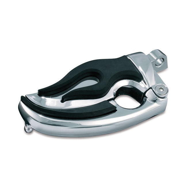 Kuryakyn Flamin'' Switchblade Foot Pegs. Chrome – All H-D with Traditional Male Mount