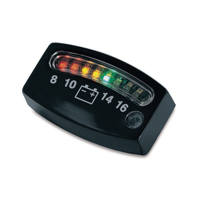 Kuryakyn LED Battery Gauge. Black