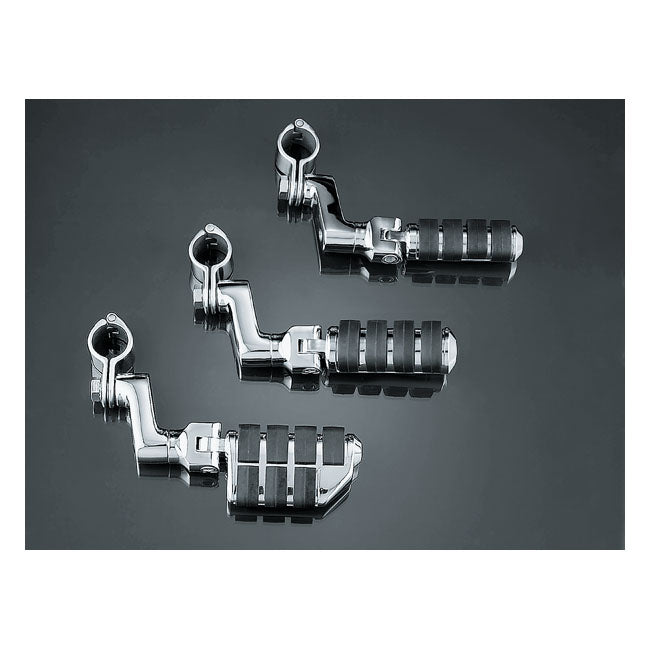Kuryakyn Offset Highway Pegs, Small ISO-pegs Chrome – 1-1/4" Engine Guards or Tubing