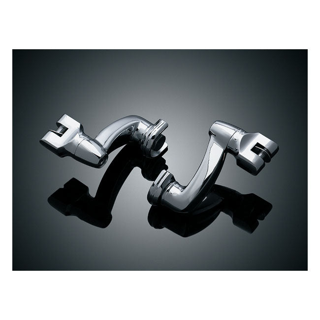 Kuryakyn Extended Footpeg Offset Mount Kit. Chrome – Universal; Takes All H-D with…