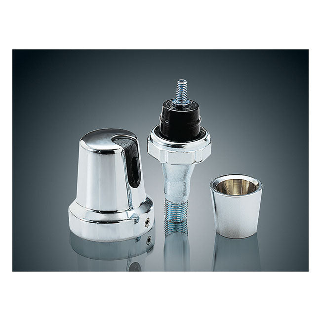 Kuryakyn Chrome Oil Sender Switch Guard Kit In Chrome For Harley-Davidson 1984-1999 Big Twins