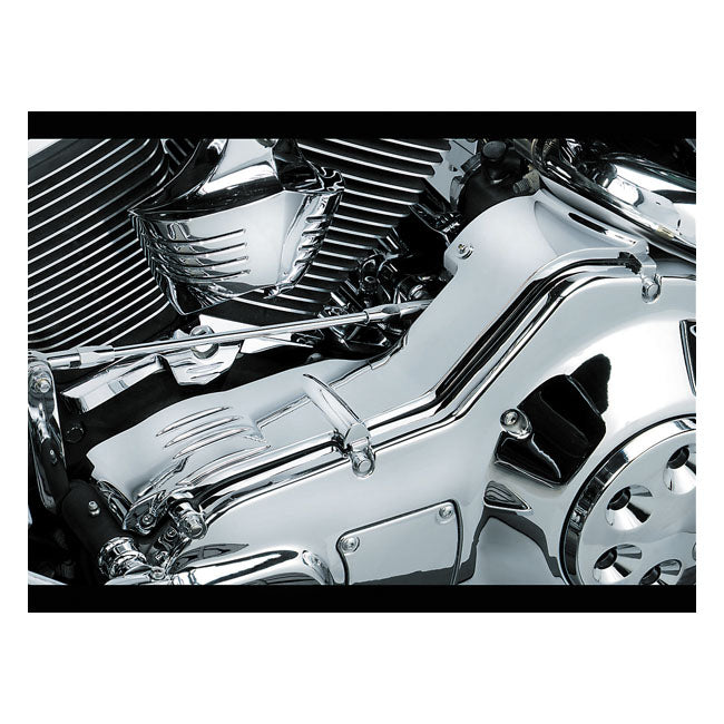Kuryakyn Deluxe Inner Primary Cover. Chrome – 1990–2006 FLT/Touring Dressers; Road…