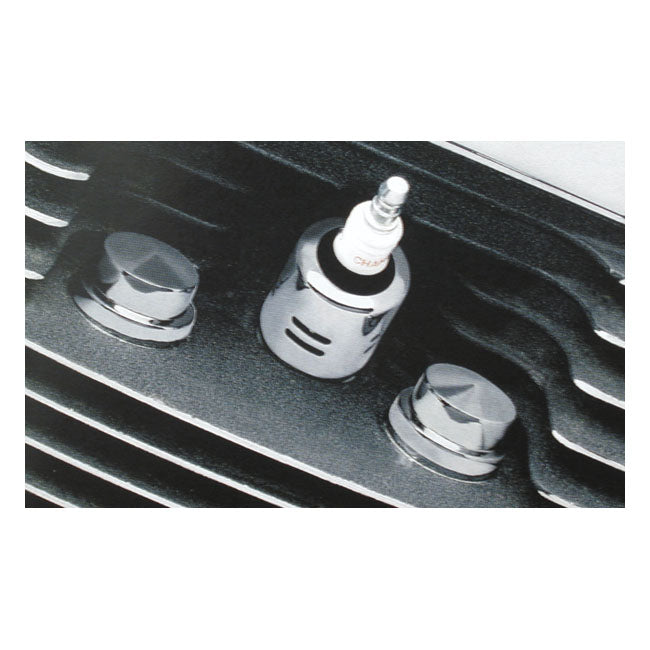 Kuryakyn Peaked Head Bolt Covers In Chrome For Harley-Davidson 1987-2020 Evolution & Twin Cam Engines