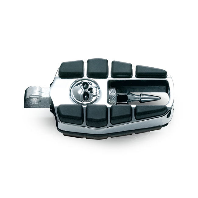 Kuryakyn Zombie Foot Pegs. Chrome – Fits All H-D Traditional Male Mount