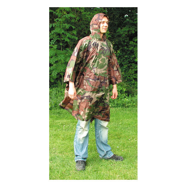 Army Surplus Fostex Poncho Woodland Camo