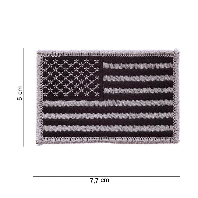 Army Surplus Patch Flag USA Silver