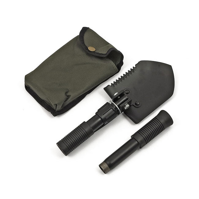 Army Surplus Folding Spade, with Built-in Axe