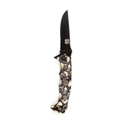 Army Surplus Knife Skull & Clip Black Ivory