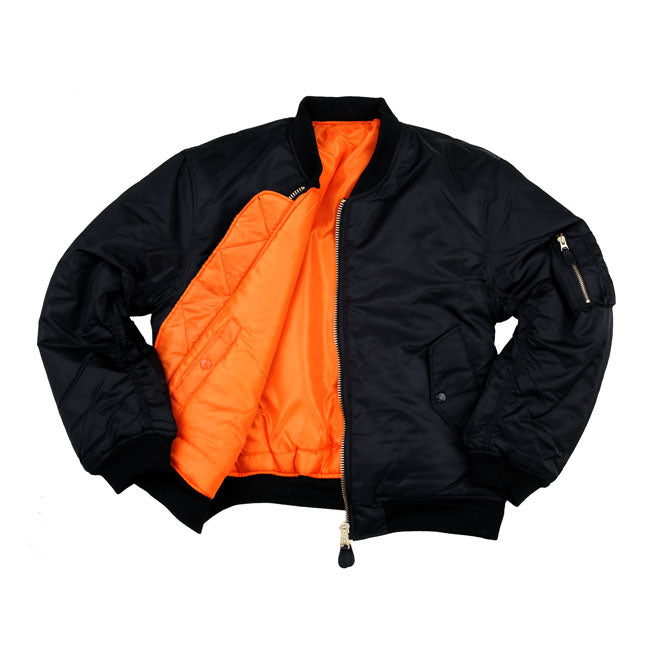 Army Surplus MA-1 Bomber Flight Jacket Black – S