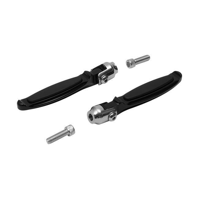 Rebuffini, Ellipse Passenger Pegs. Black for 00-17 Softail