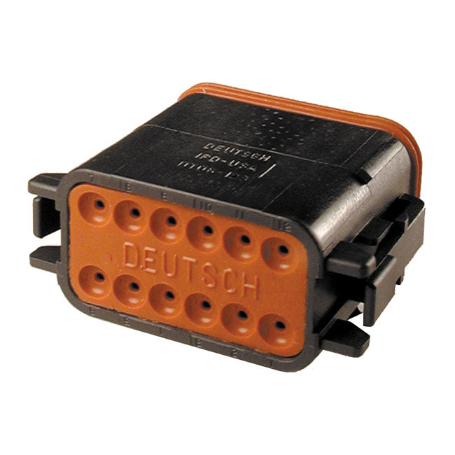Namz Deutsch DT Connectors. Black, Plug Housing, 12-Pins – Universal