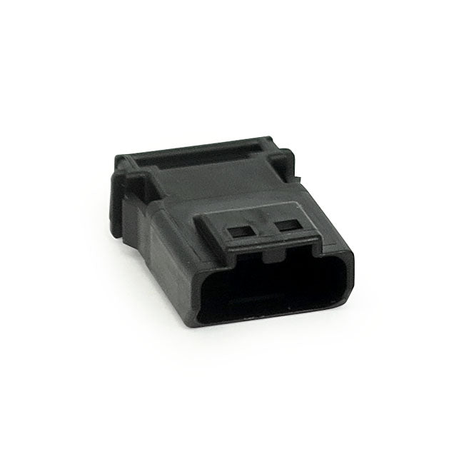 Namz Deutsch MX-1900 Connector. Black, Receptacle, 4-Pins – 2011–2025 Softail; 2012–2017 Dyna…