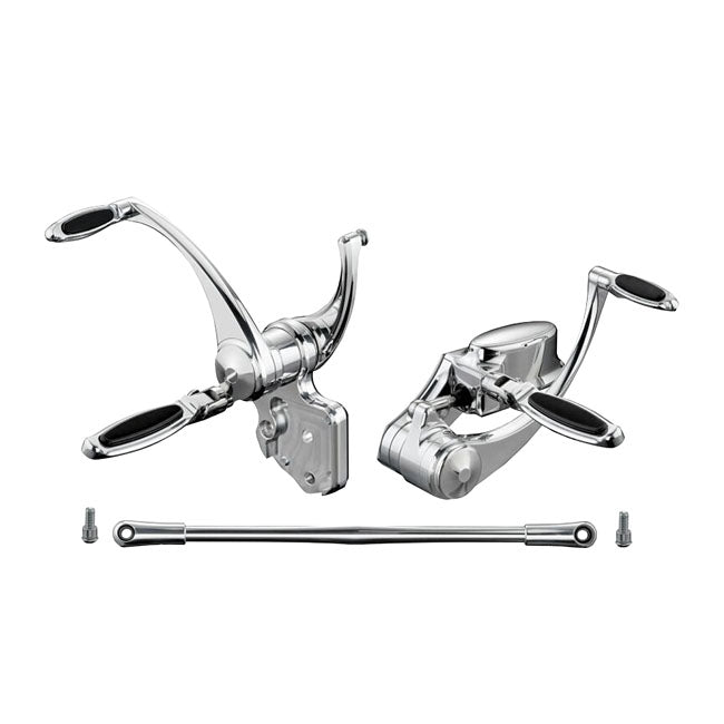 Rebuffini, Ellipse Forward Controls. 1" Extended. Chrome for 86-99 Softail
