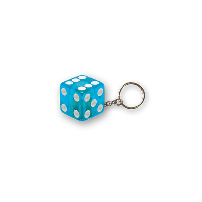 Triktopz Dice Key Chain Clear Blue – Keys; Charms; and Other Items