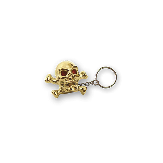 Triktopz Skull N Bones Key Chain Gold – Keys; Charms; and Other Items