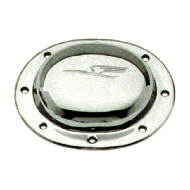 Paughco Derby Cover. Chrome. Bird Embossed – 1936–1964 Big Twin