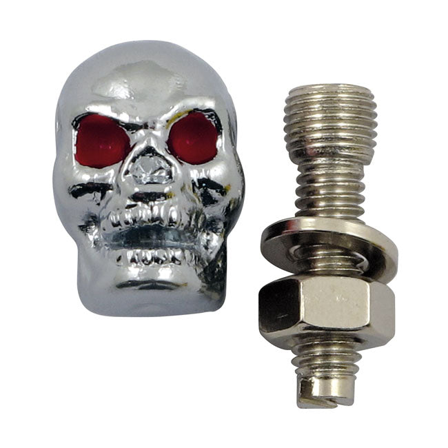 Trik Topz Licence Plate Mounts Skull Chrome – Universal