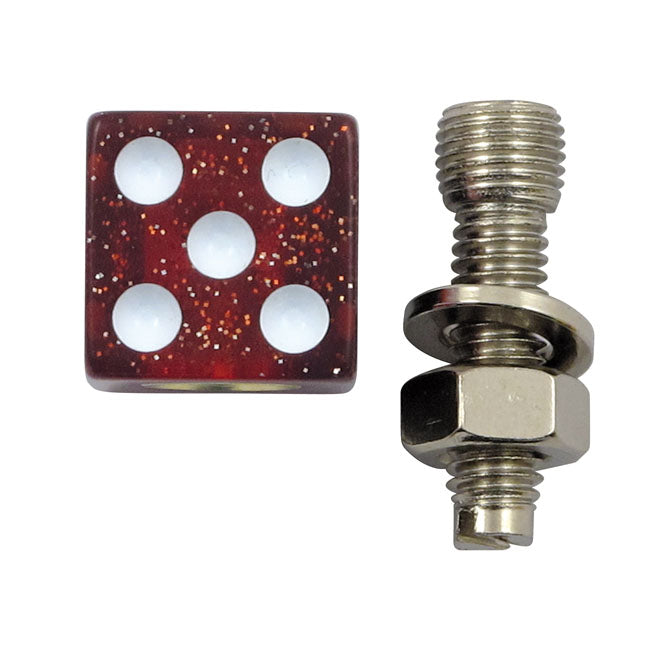 Trik Topz Licence Plate Mounts Dice Red Glitter – Universal