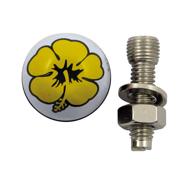 Trik Topz Licence Plate Mounts Flower Yellow – Universal