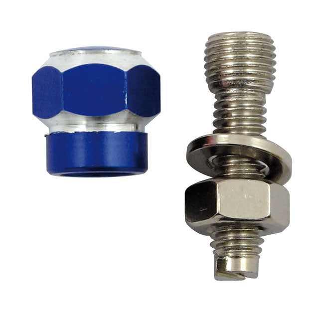 Trik Topz Licence Plate Mounts Alloy Twotone Hex Blue – Universal