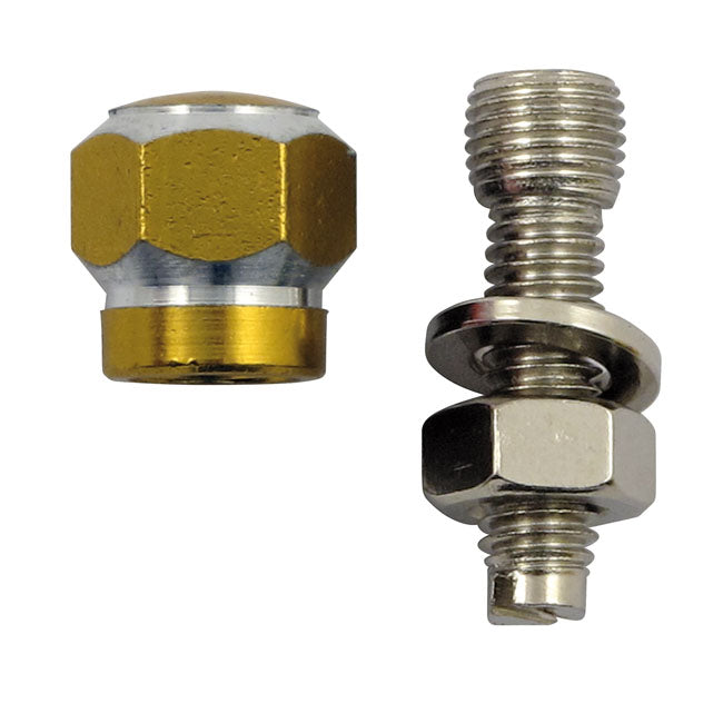 Trik Topz Licence Plate Mounts Alloy Twotone Hex Gold – Universal