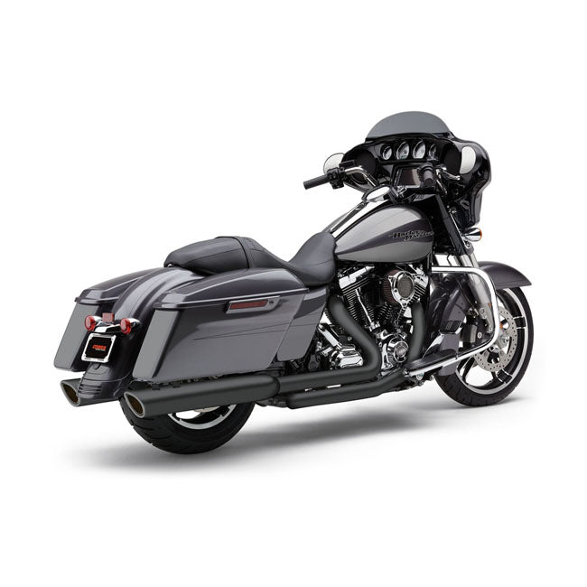 Cobra 909 Twins 4" Slip-on Mufflers. Black – 1995–2016 FLT/Touring
