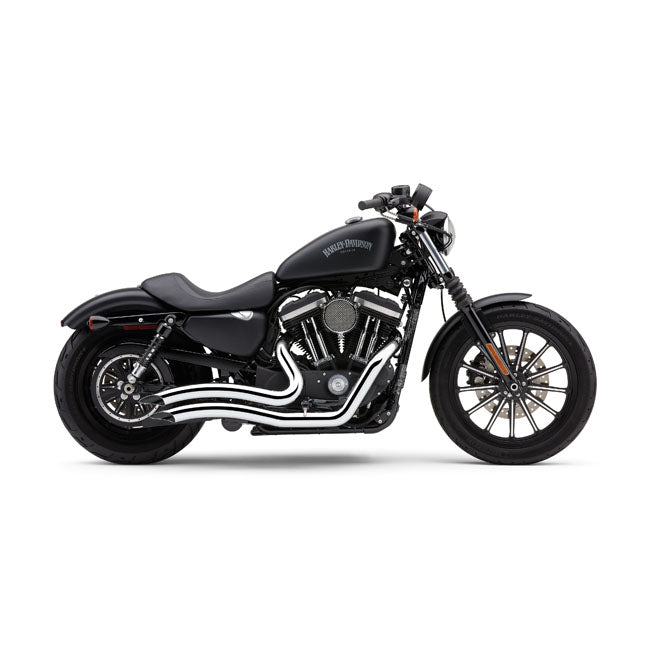 Cobra Speedster Short Swept Exhaust. Chrome – 2014–2022 XL Sportster