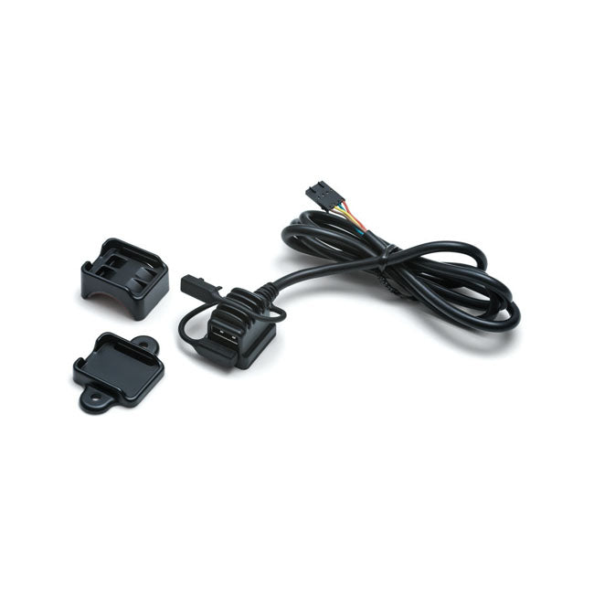 Kuryakyn Handlebar USB Charger / Power Point. Black